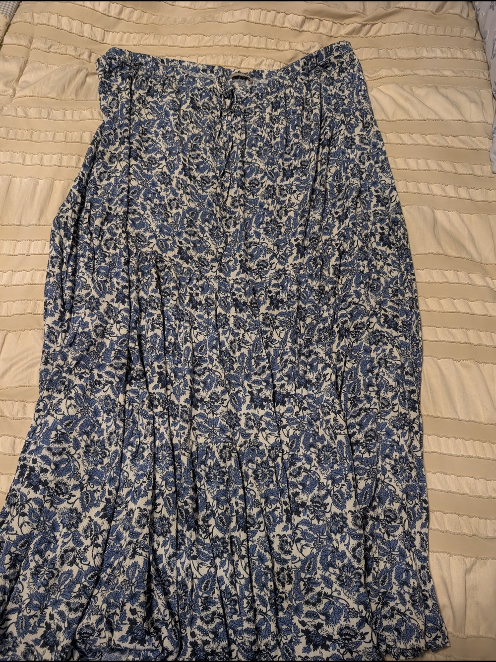 Maurices Blue Floral Maxi Skirt